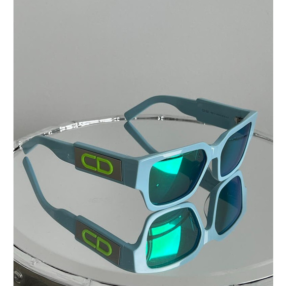NEW Dior CD SU Sunglasses in Light Blue Green Mirror Lens - Picture 3 of 10
